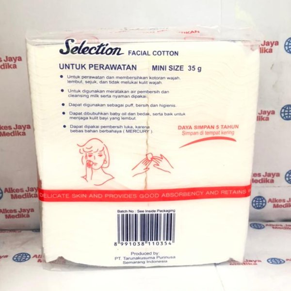 Kapas Wajah Selection 35 gr - Kapas Kecantikan untuk Toner, Pembersih, Facial Cotton - Cotton Pad BPOM