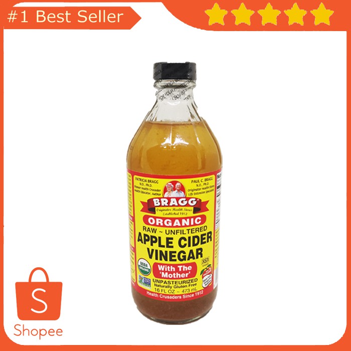 

Apple cider vinegar Bragg 473ml BPOM/ cuka apel / asli / with mother / USA