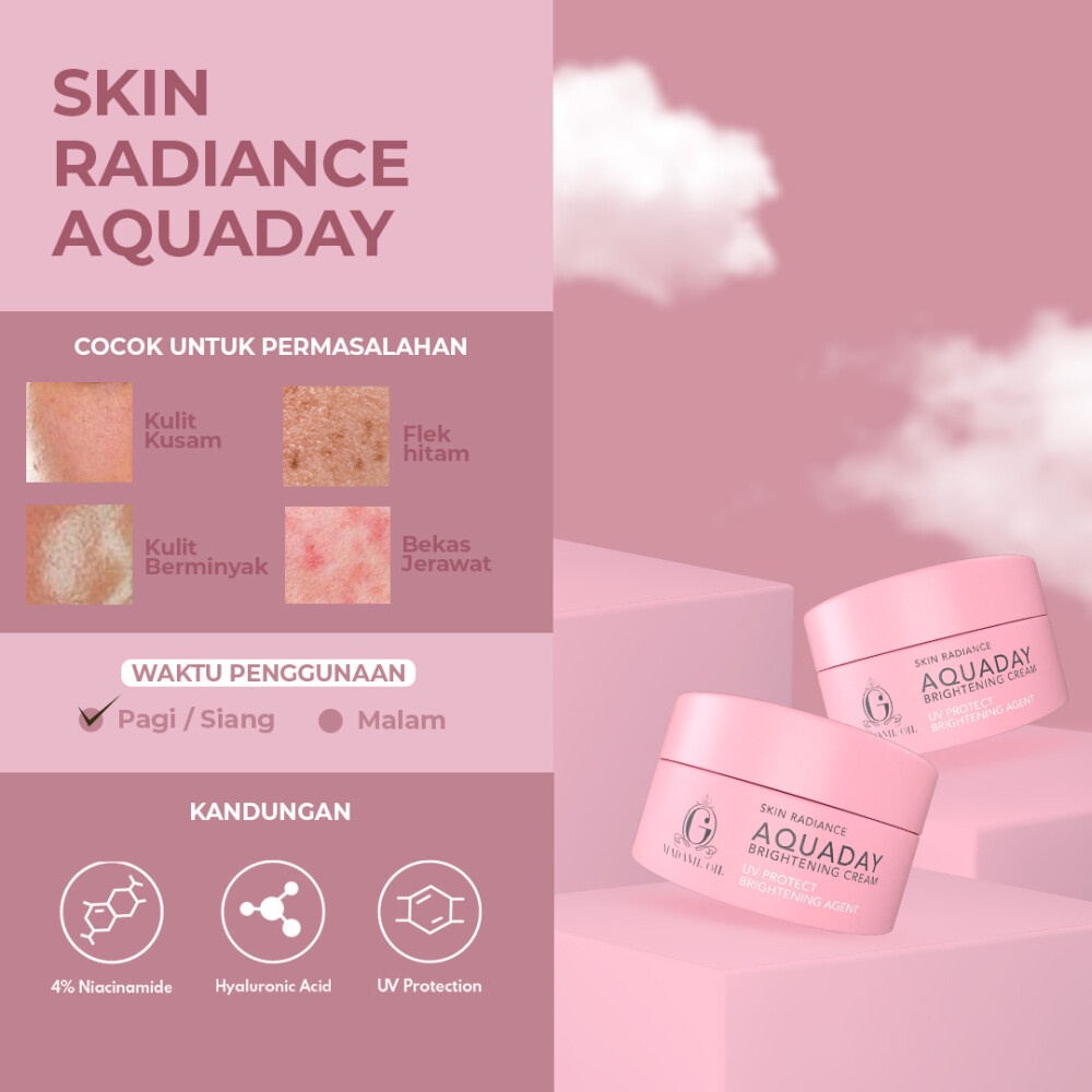 Madame Gie Skin Radiance AQUADAY Brightening Cream - Krim Pagi Skincare Pencerah