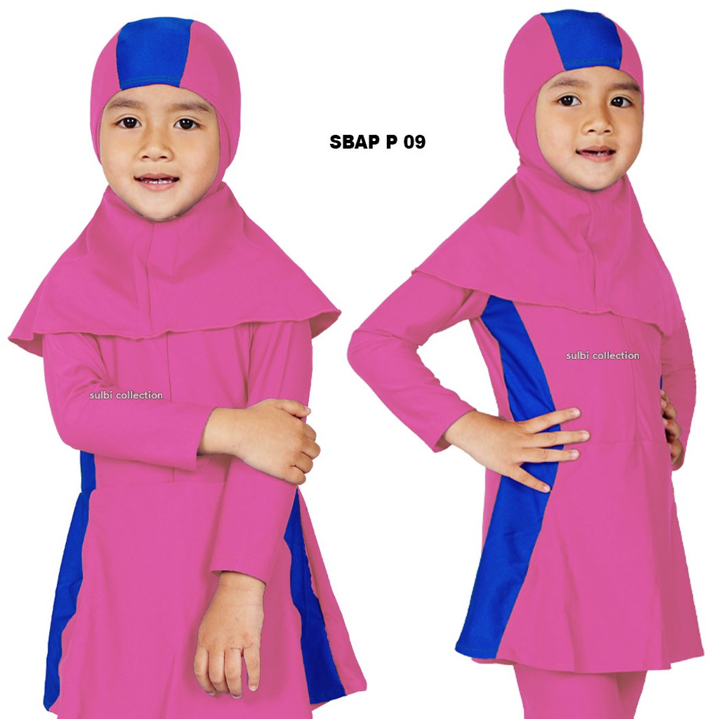 Baju Renang Muslimah Anak Perempuan Usia SD Modis Cewe Kids SBAP P SULBI