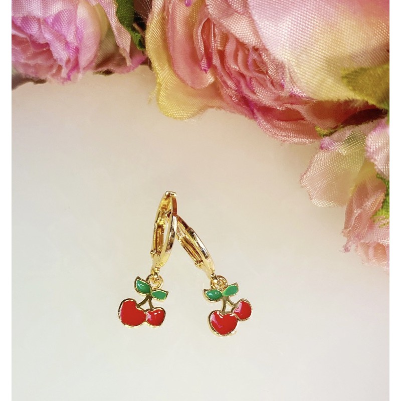 Anting Anak Lapis Emas Red Cherry