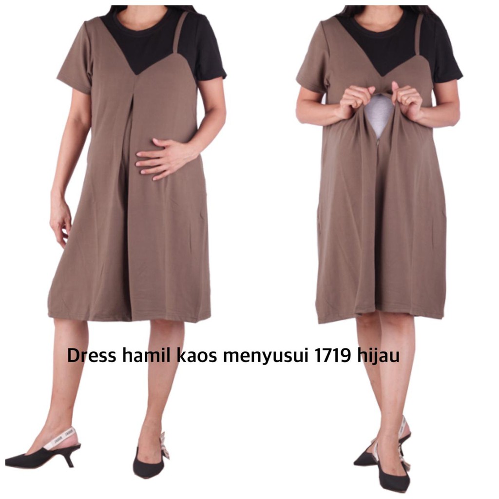 Baju hamil Dress hamil menyusui 1719 kaos