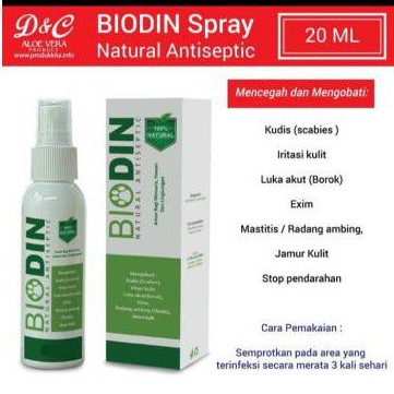 biodin spray 20 ml - obat jamur scabies demodectic luka borok for cat &amp; dog