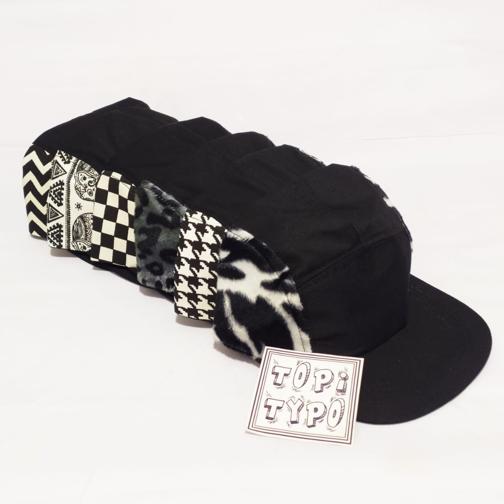 Topi Snapback 5 Panel Motif Catur Gajah Leopard Zebra Honstur Cakop Besi Premium Five Panel PoloCap