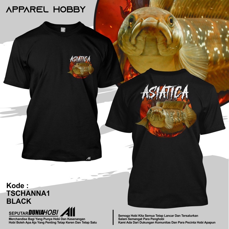 kaos ikan channa 1 asiatica black