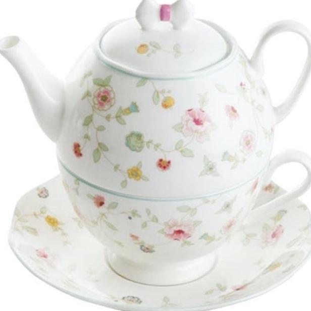 Tea for One Set Teapot Teacup Ceramic St Saint James Fine Bone China