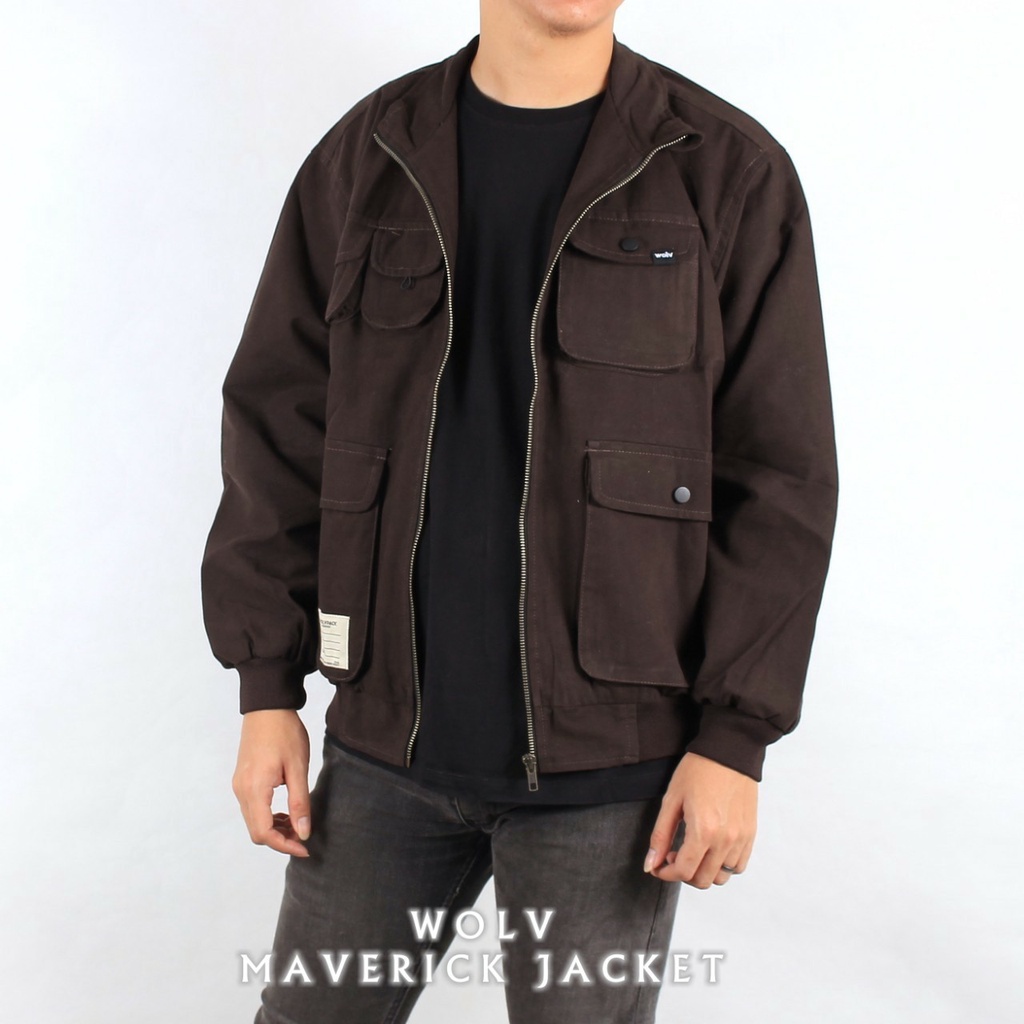 ORIGINAL WOLV Jaket Maverick Coklat Brown