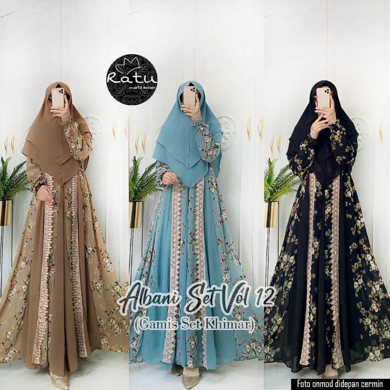 ALBANI SET VOL 12 #GAMIS SYARI SET KHIMAR