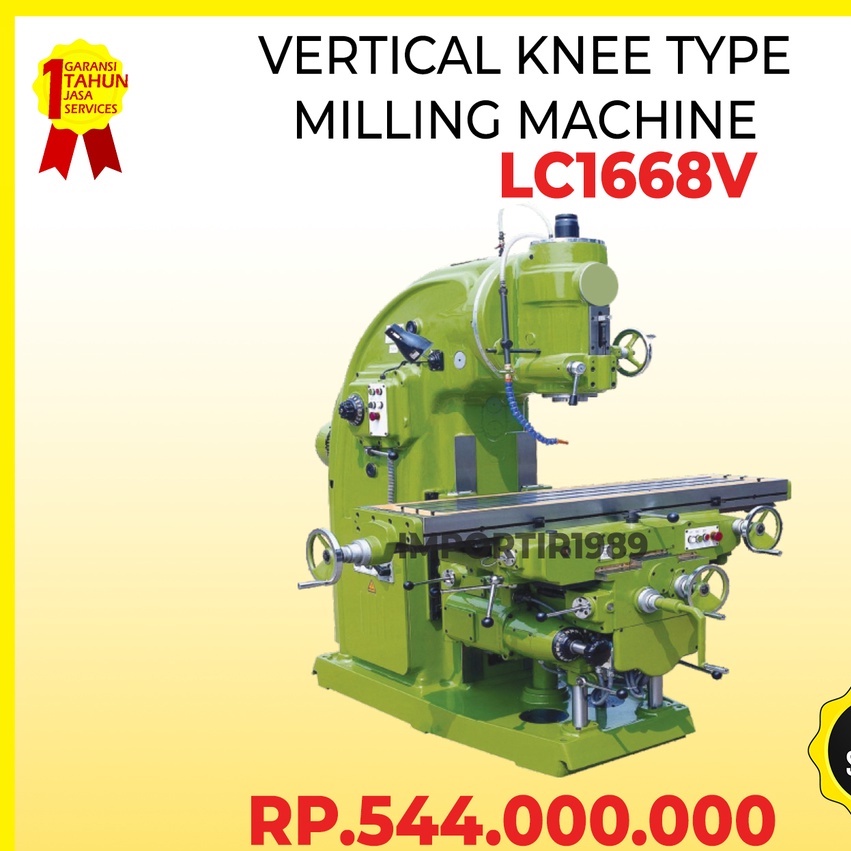 Jual Mesin Milling 4250 Kg Vertical Knee Metal Working Machine Importir