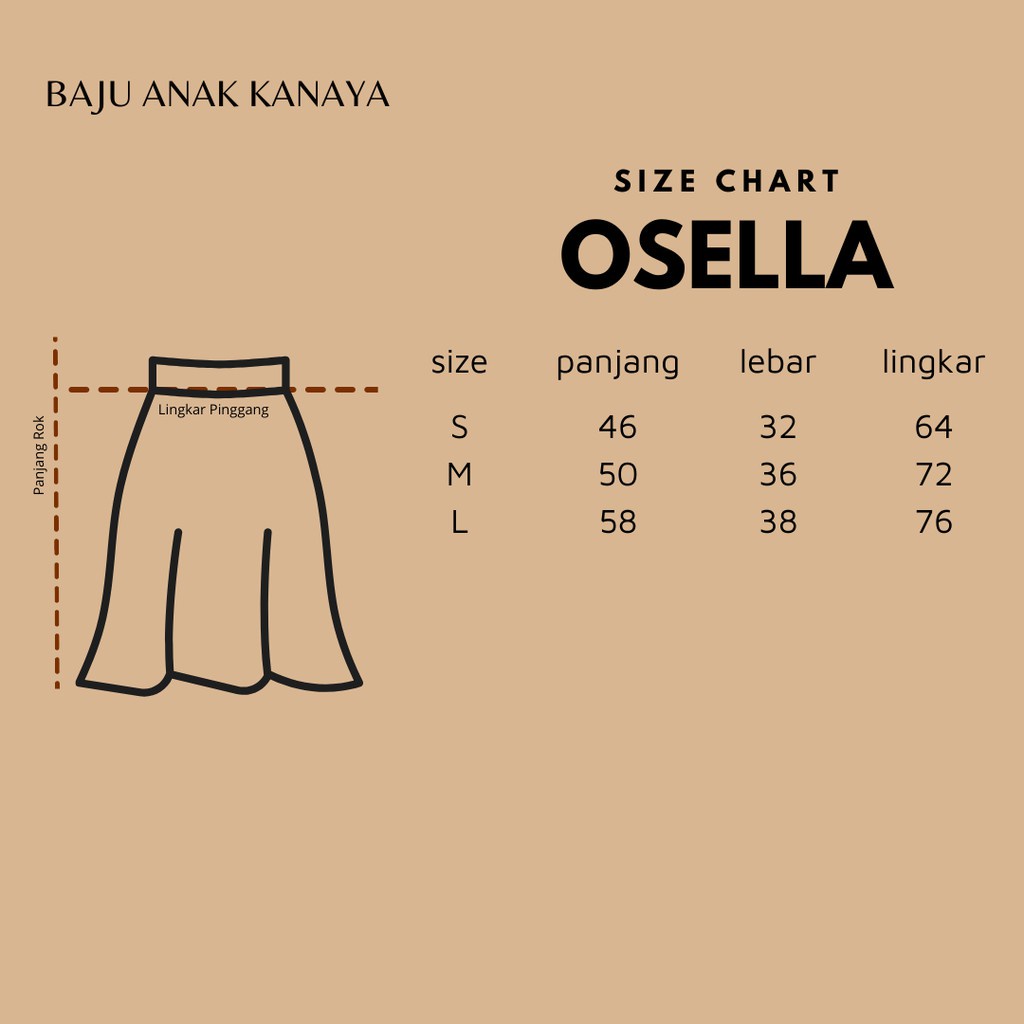 2-6 Tahun Osella Skirt Anak / Rok Anak