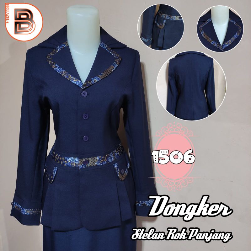 Seragam Dinas Wanita Biru Dongker Blazer Kerja Wanita Blezer Kantor Biru Dongker Stelan Rok Baju Ser