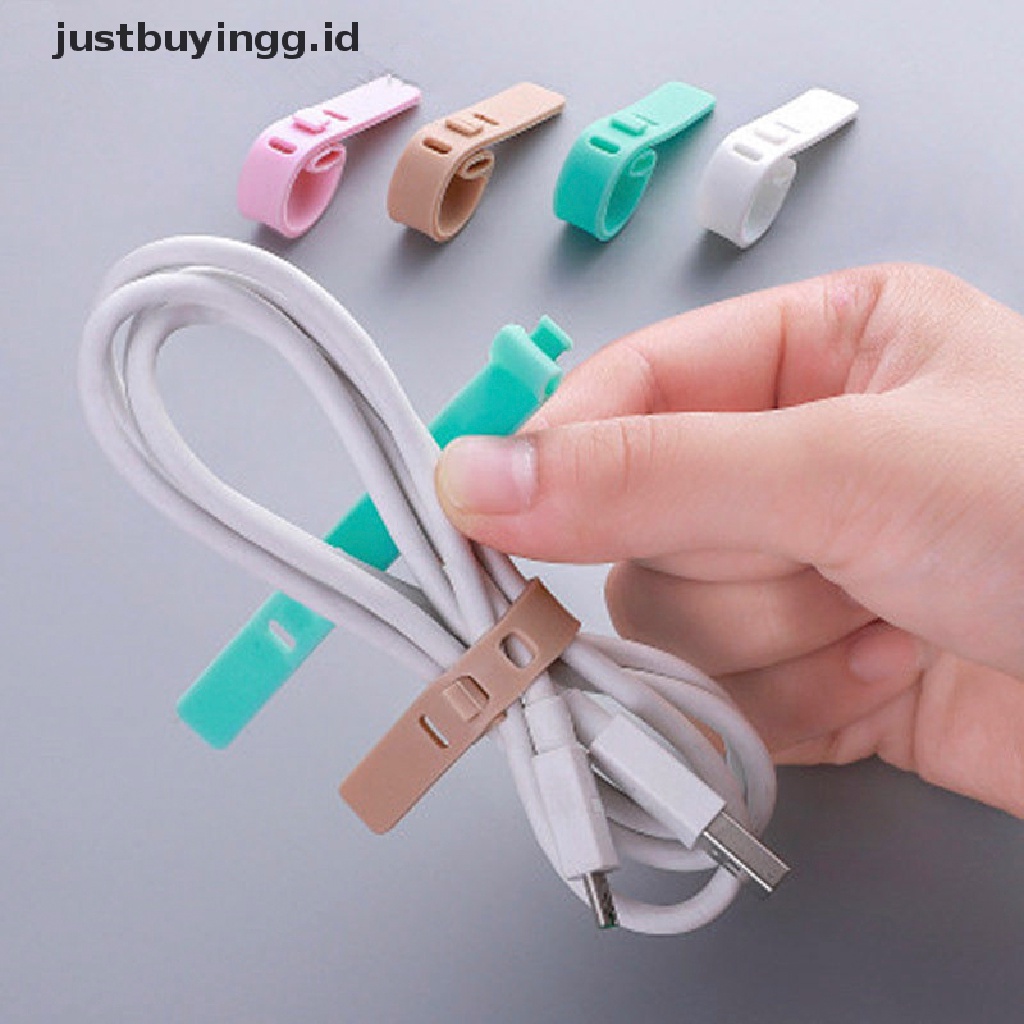 (Justbuyingg.Id) Strap Pengikat Kabel Data Bahan Silikon