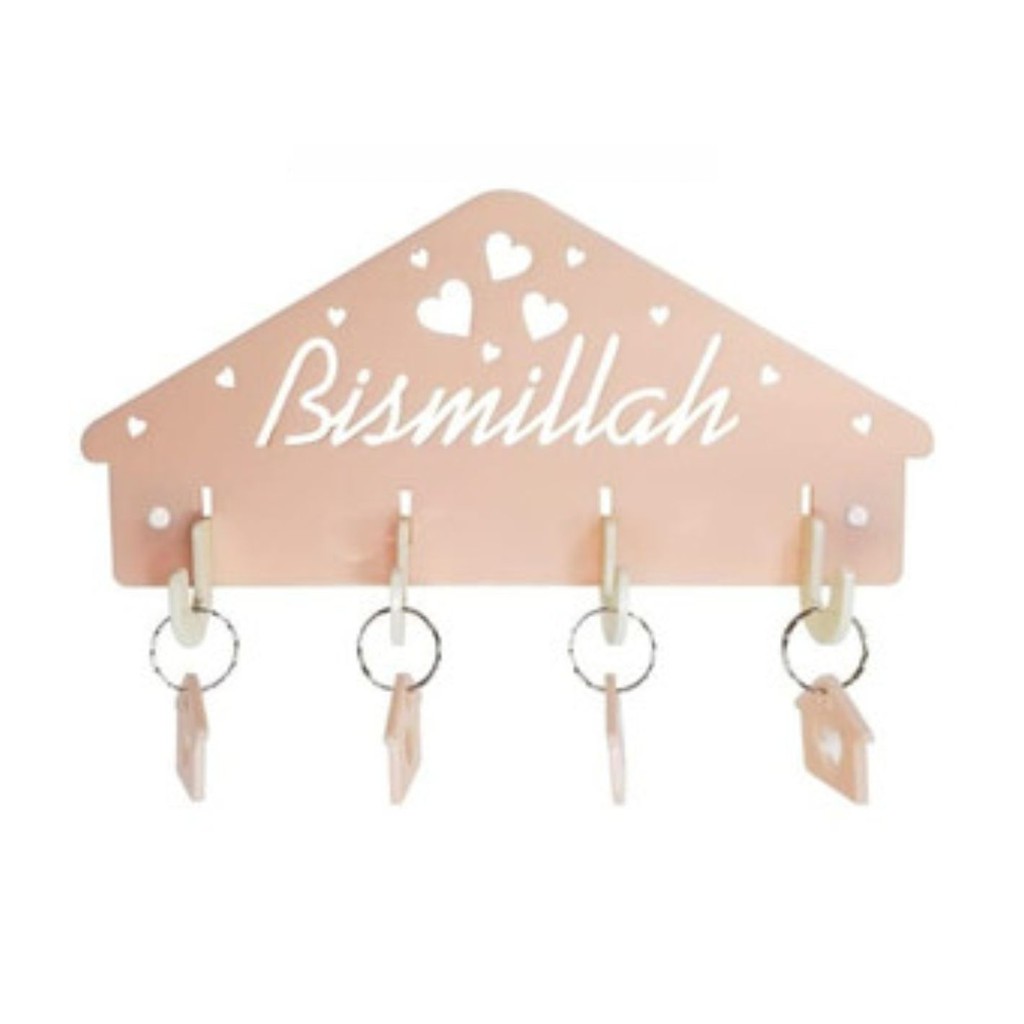 Queen_Fashions Tempat Gantungan Kunci Dinding Dekorasi Dinding Tempel Minimalis 1 Set Gantungan 1126