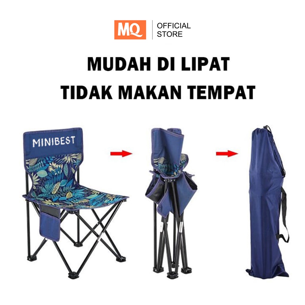 MQ Kursi Lipat Camping Kursi Lipat Outdoor Portable Kursi Gunung Bangku Extra Besar Super Kokoh   Ukuran XL