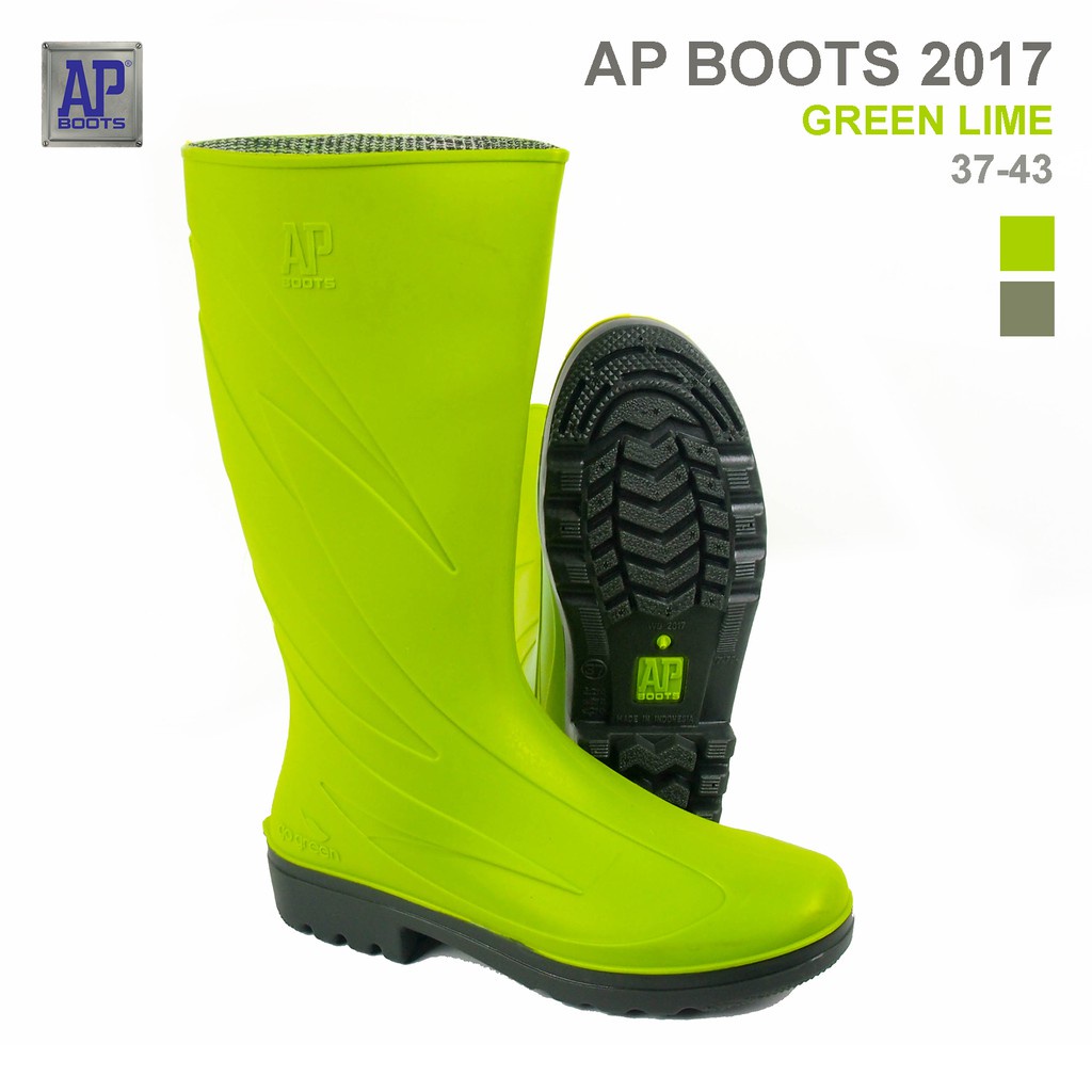 AP Boots 2017 GREEN LIME - Sepatu Boot PVC