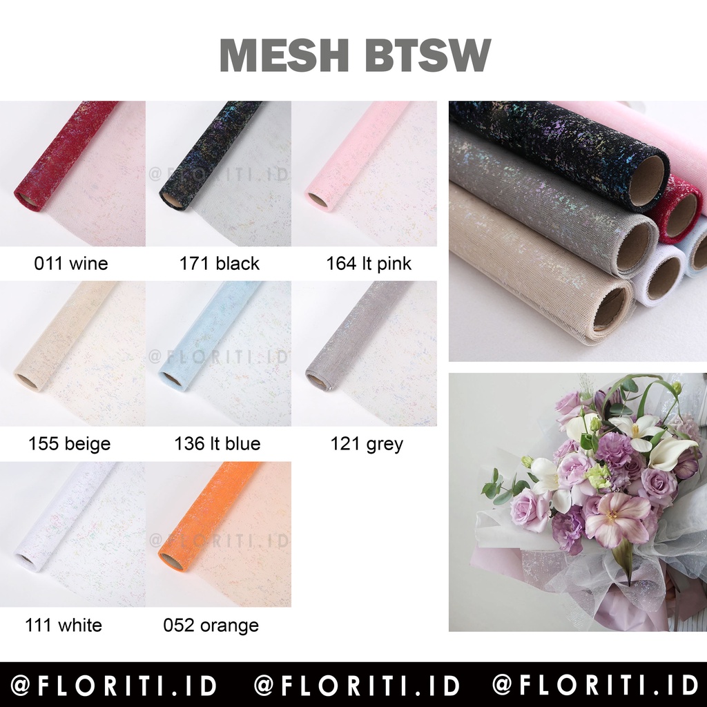 

(Rol) Mesh Flower Wrapping/Jaring Buket Glitter BTSW