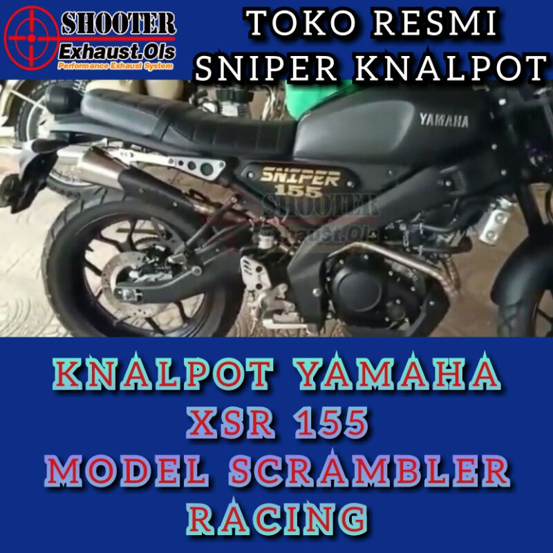 Knalpot yamaha xsr 155 model scrambler racing
