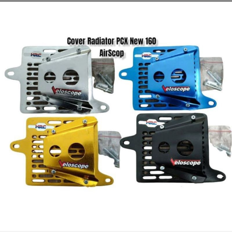 COVER RADIATOR TUTUP RADIATOR PCX 160 NEW , VARIO 160 NEW + BAUT DAN BOSHING  PLUG N PLAY CNC