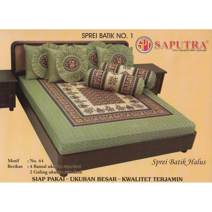 Saputra Sprei Batik 180x200 Full Katun Motif 44 / Seprai No 1