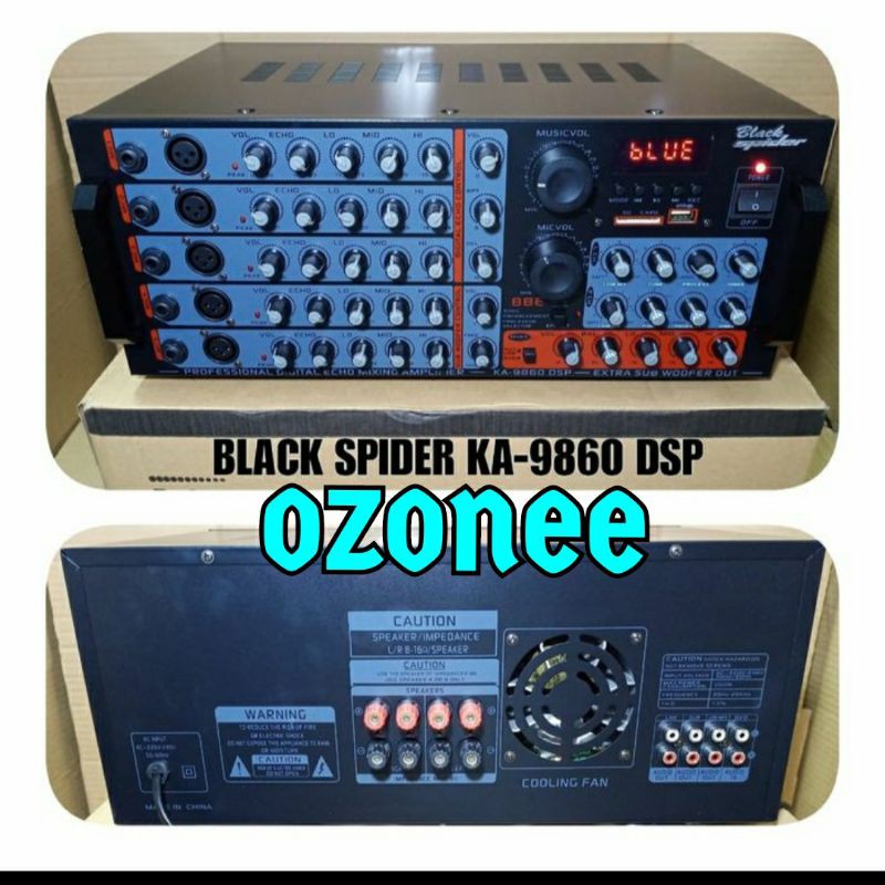 AMPLIFIER BLACK SPIDER KA-9860 DSP AMPLI BLACK SPIDER KA-9860 ORIGINAL