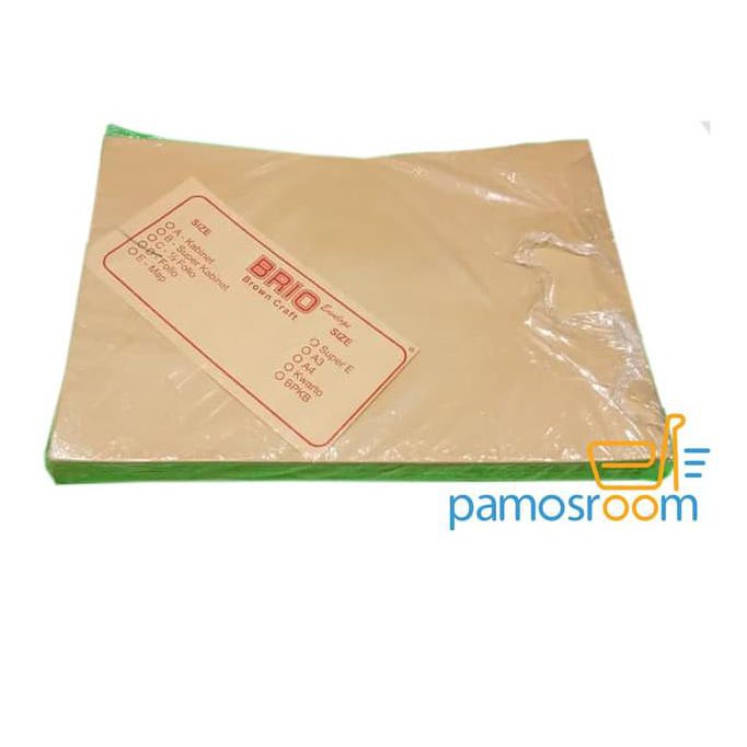 

Amplop Coklat Ukuran Folio / Dokument /Amplop Polos 1pack Isi 100 Lemb PROMO