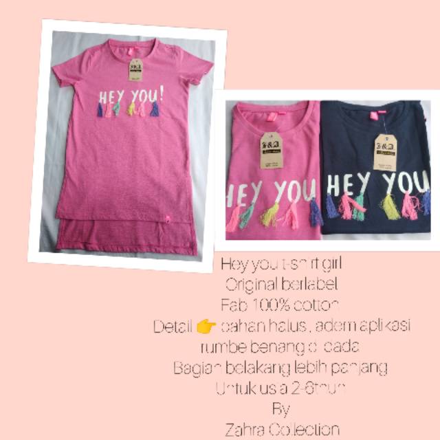 Kaos anak perempuan import