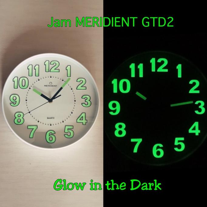 Meridient Jam Dinding Glow In The Dark (Angka Menyala) 9797