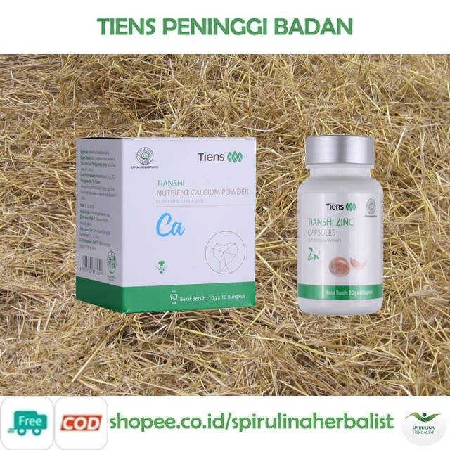 

SUPLEMEN PENINGGI BADAN TIENS HERBAL SUSU TIANSHI NUTRIENT CALCIUM POWDER (ZINC CAPSULES)