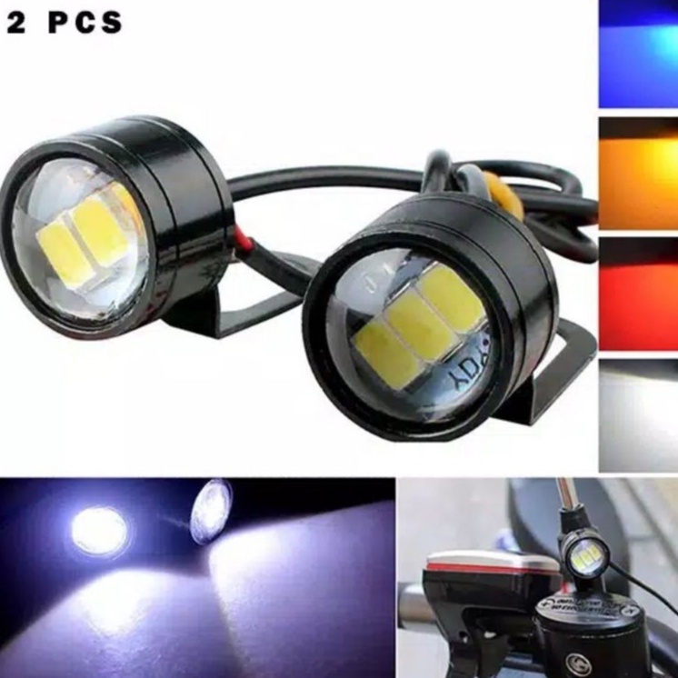 lampu mata elang/lampu mata kucing led mata elang lampu led kolong 1set isi 2 mata universal