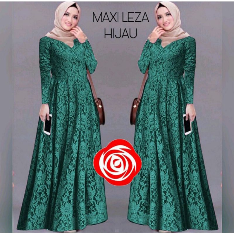 GAMIS BRUKAT MAXI LEZA/Brukat Tulang Premium.  M L XL XXL