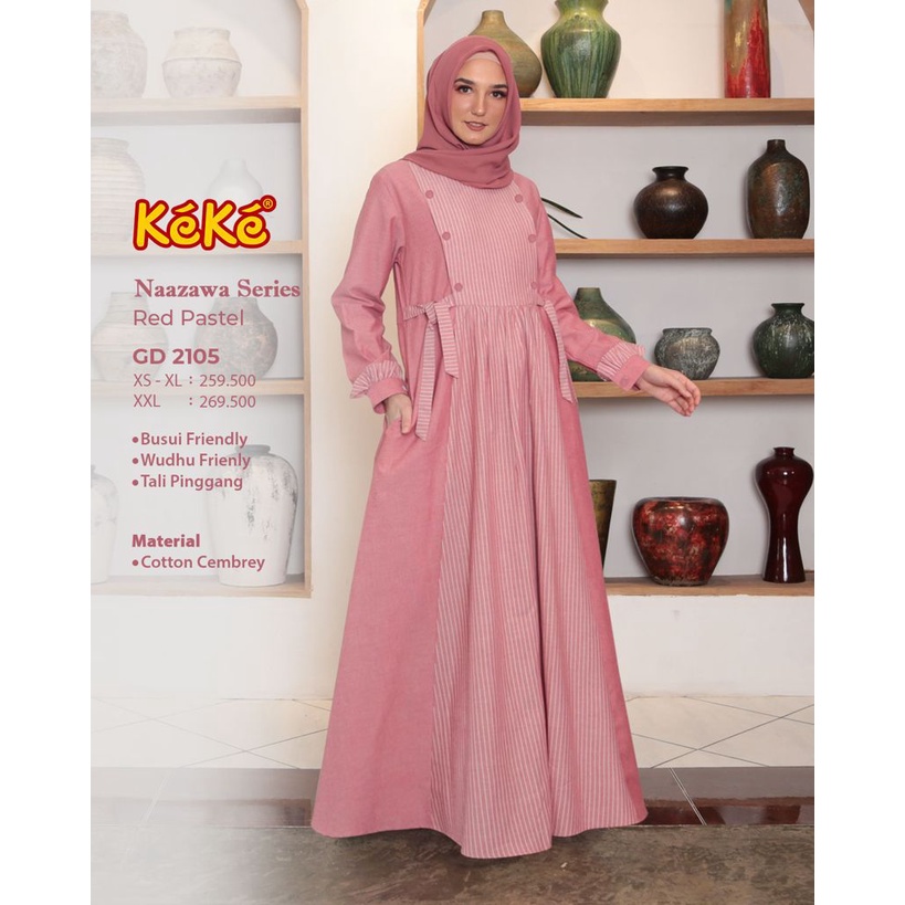 Gamis Dewasa Keke GD 2105 | Naazawa Series - GD 2105 Gamis Dewasa Keke Original