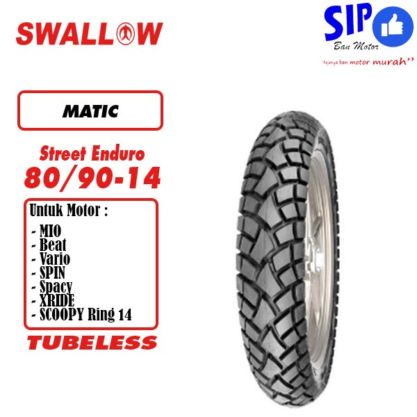 Ban Swallow Street Enduro SB-117 80 90 ring 14 Tubeless