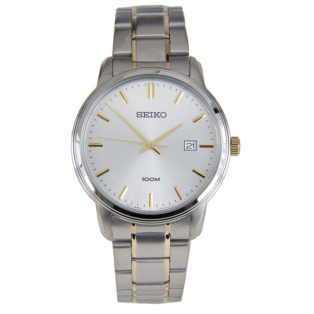 Seiko Quartz SUR197P1 Two Tone Bracelet | Jam Tangan Pria SUR197