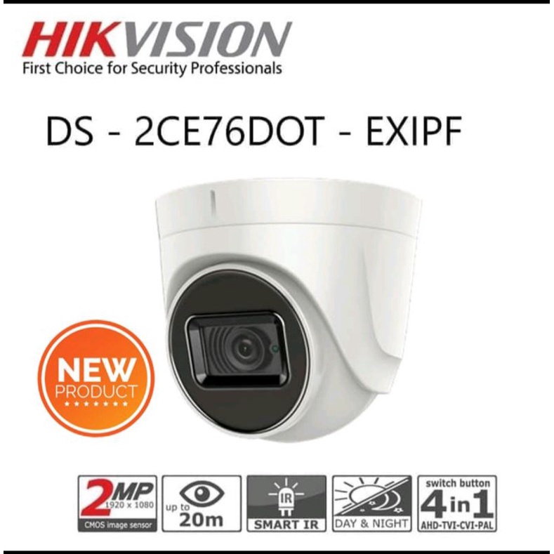 KAMERA CCTV HIKVISION TURBO HD 1080P DS-2CE76D0T-EXIPF 2MP