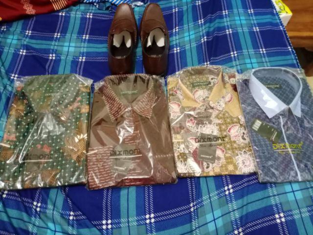 Kemeja Batik Pria Lengan Panjang Bl19 Katun Motif Modern Dixmont Semi Slimfit Premium