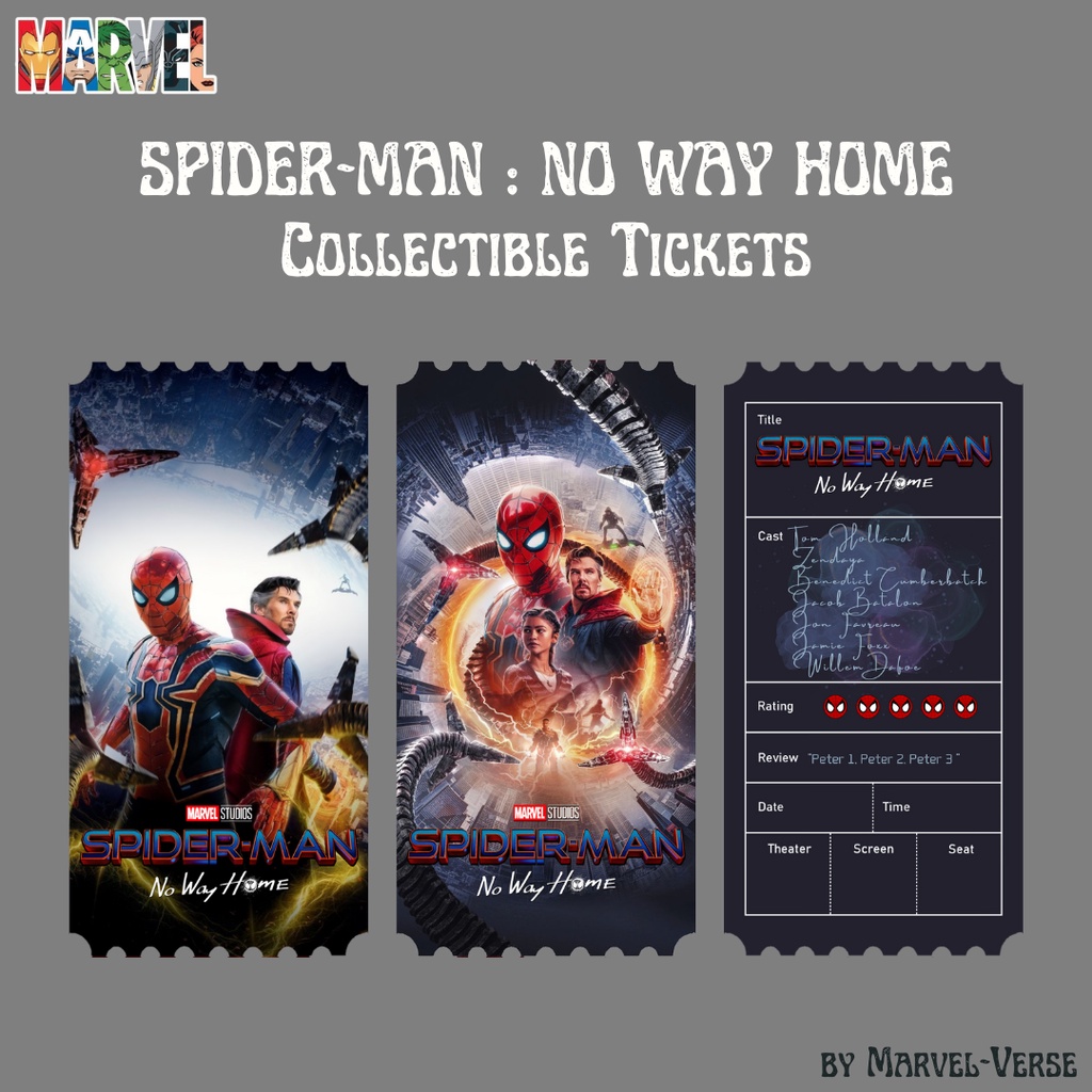 Collectible Ticket Spider-Man No Way Home Marvel - Fanmade Spiderman NWH