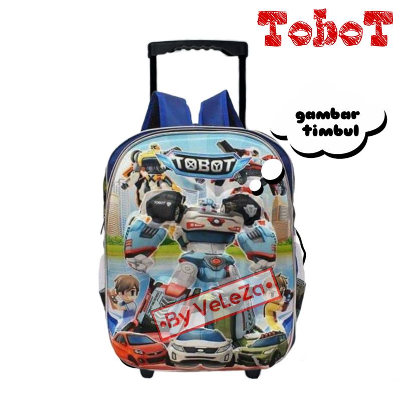 TAS RANSEL TROLI ANAK KARAKTER GAMBAR TIMBUL - TAS ANAK - TAS TROLI