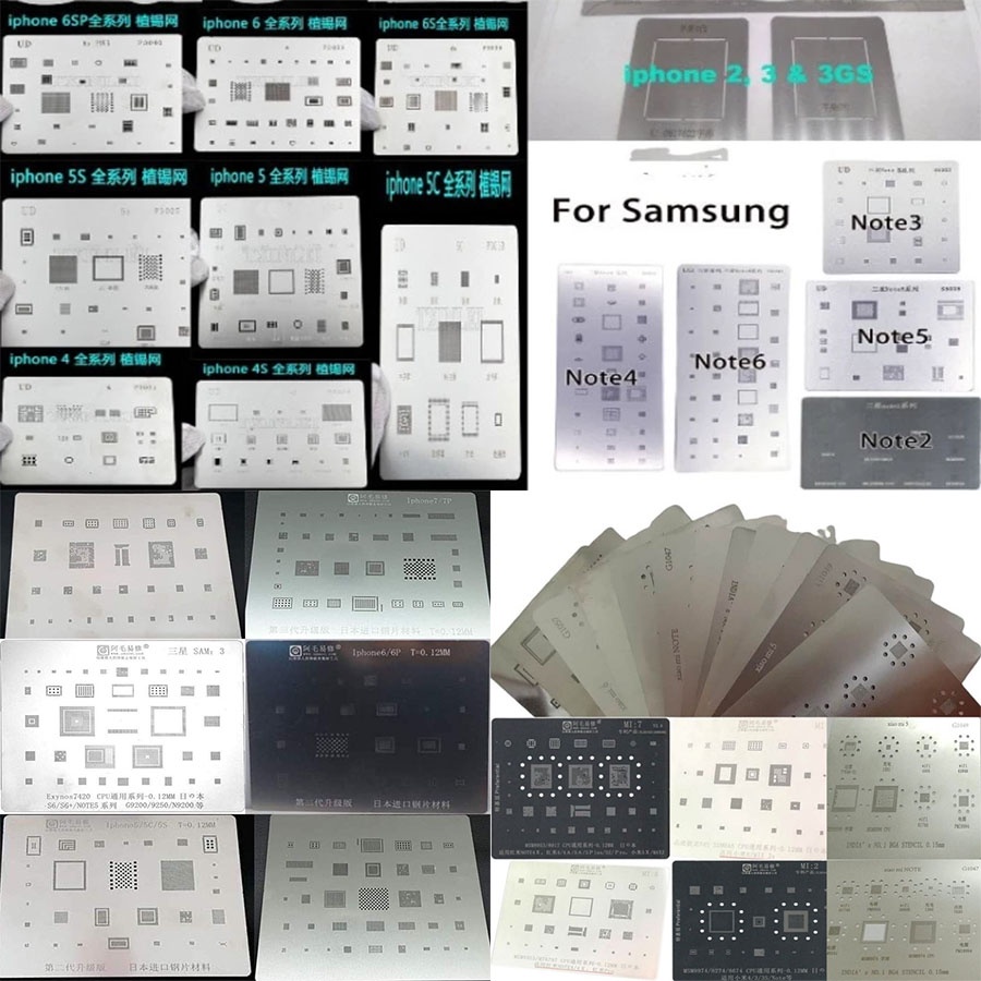 PLAT BGA All Type Samsung Dan IP 1set Atau 19pcs / type untuk peralatan service hp