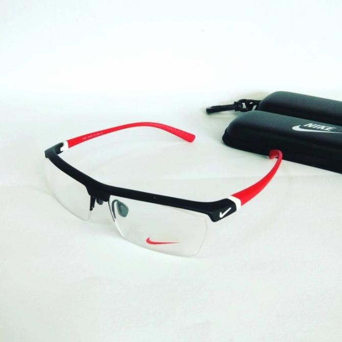 Frame Kacamata Nike Sporty/Kacamata Minus Anti Radiasi Nk 7071-Merah Terlaris