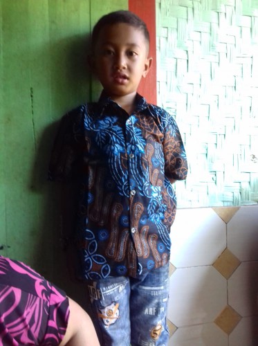 Batik Ayah Couple Anak Cowok Seno Biru Terbaru Original