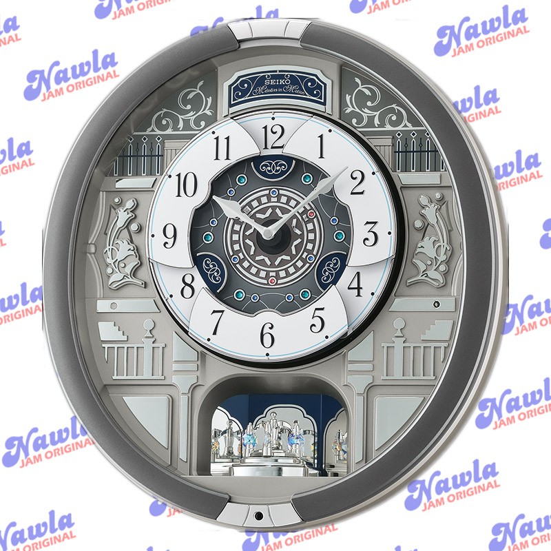 Seiko Wall Clock QXM366S 18 Melodies in Motion | Jam Dinding QXM366