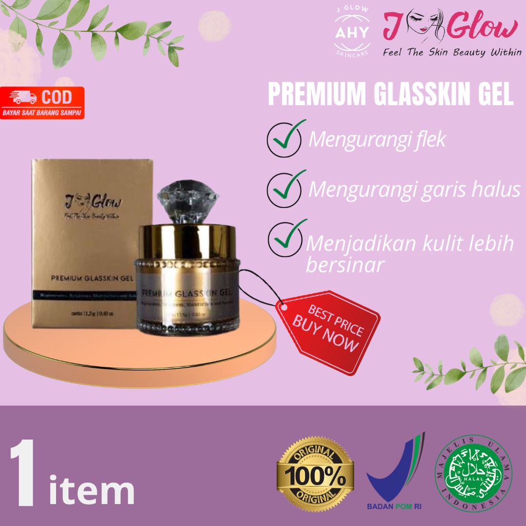 J Glow JGlow Skincare Premium Glaskin Gel Perawatan Pemutih Mencerahkan Wajah  Ampuh Aman BPOM Origi
