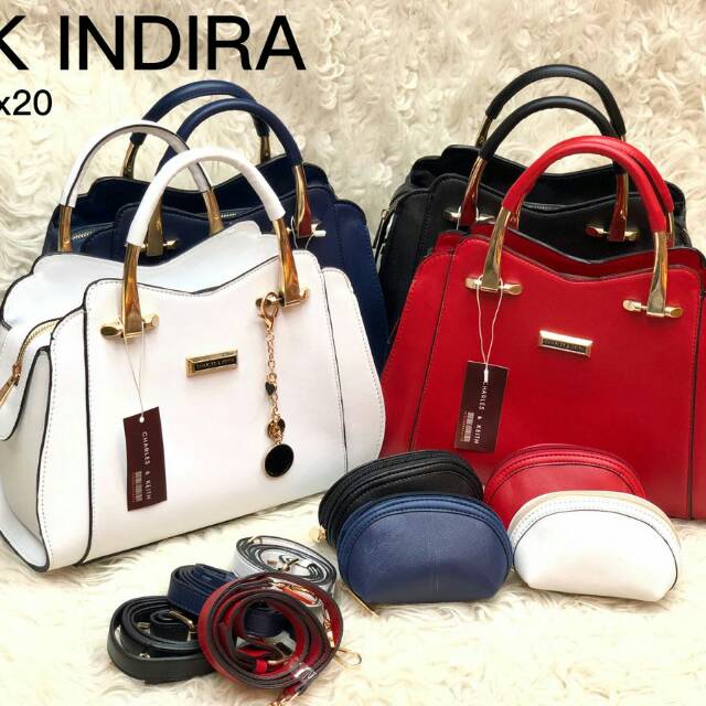 TAS WANITA HANDBAG CNK INDIRA FREE DOMPET TALI DAN GANTUNGAN