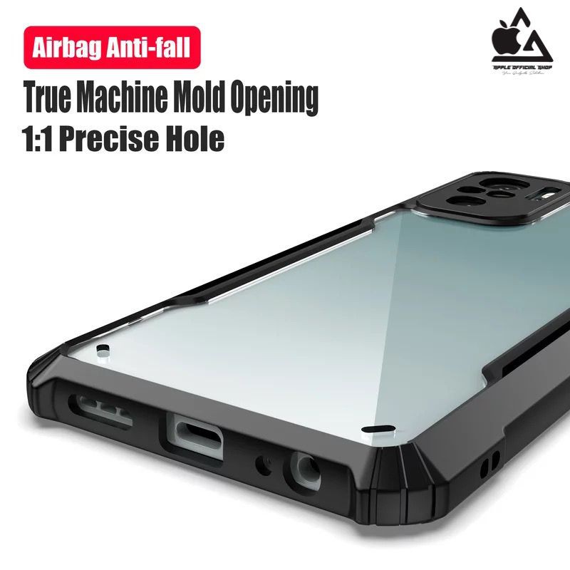 FUSION CLEAR CASE VIVO V21 5G Anti Shockproof Softcase Black Hardcase Anti Crack