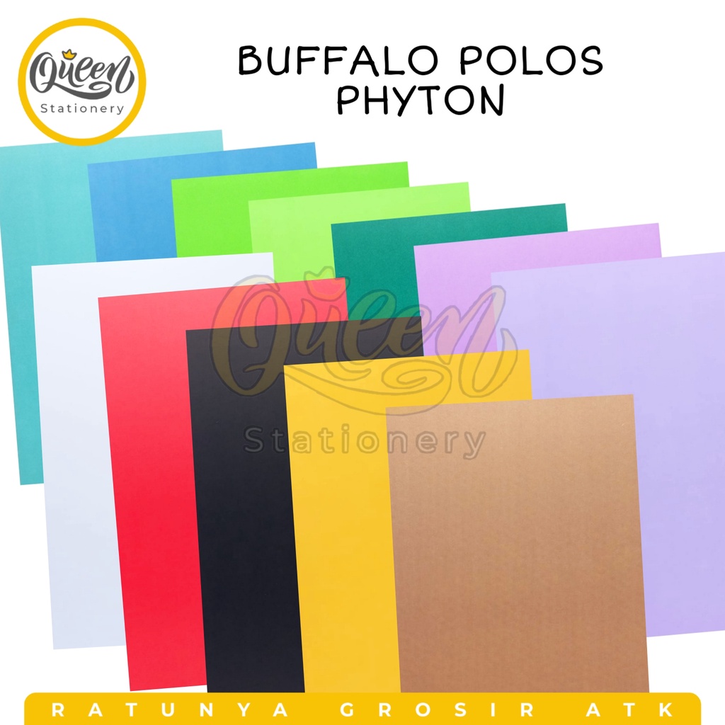 

1 PACK (100 LEMBAR) KERTAS BUFFALO POLOS PHYTON / KERTAS COVER JILID