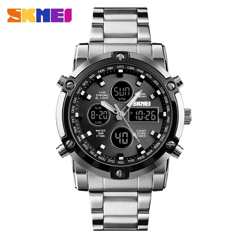 Jam Tangan Pria Skmei 1389 Jam Tangan Skmei Jam Tangan Rantai Jam Tangan Cowok Stainless Jam SKMEI