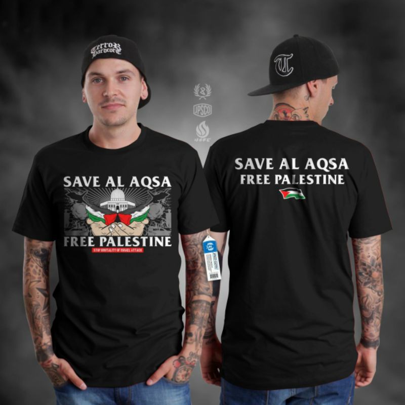 KAOS SAVE PALESTINA PAKAIAN PRIA