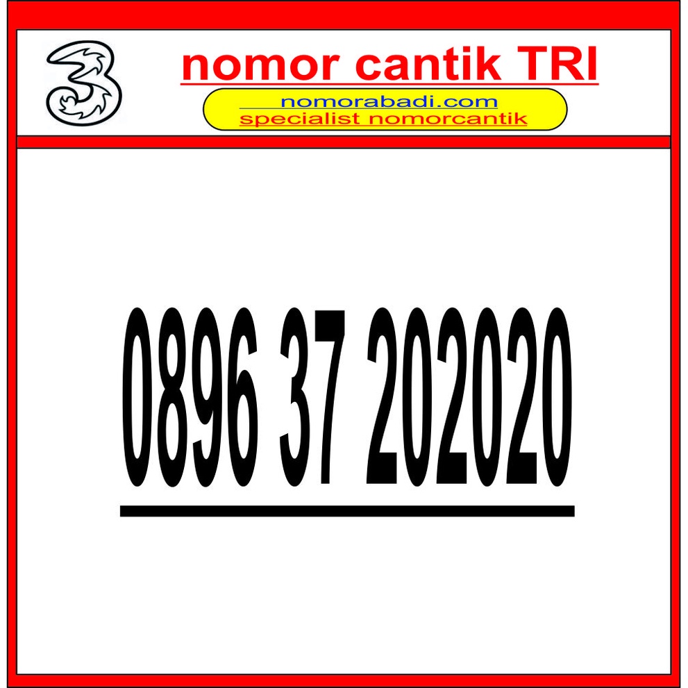 nomor cantik tri tahun h750