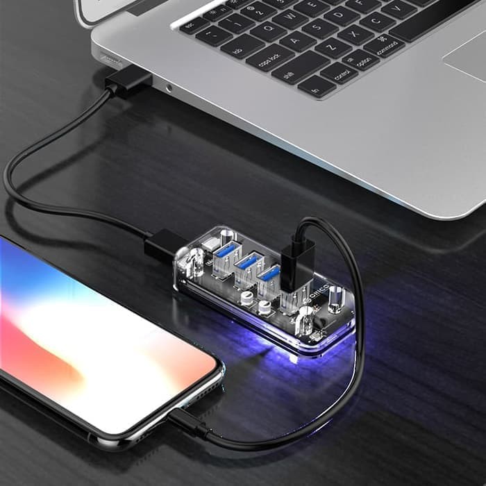 Orico F4U-U3 USB 3.0 HUB 4 Port Transparent - Theoretical Speed