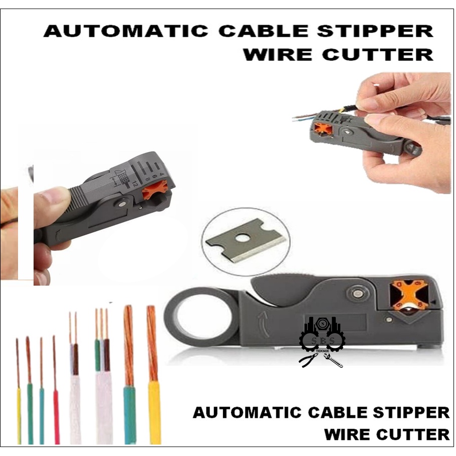 

Pengupas Pemotong Kabel Coaxial Rotary Coaxial Cable Stripper Cutter